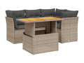 Gray Woven Resin Wicker Outdoor Furniture Set - dlz1766575111629