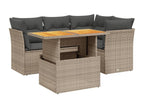 Gray Woven Resin Wicker Outdoor Furniture Set - dlz1766575111629