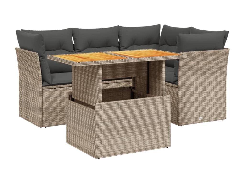 Gray Woven Resin Wicker Outdoor Furniture Set - dlz1766575111629