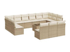 Beige Woven Resin Wicker Outdoor Furniture Set - dlz1766575457993