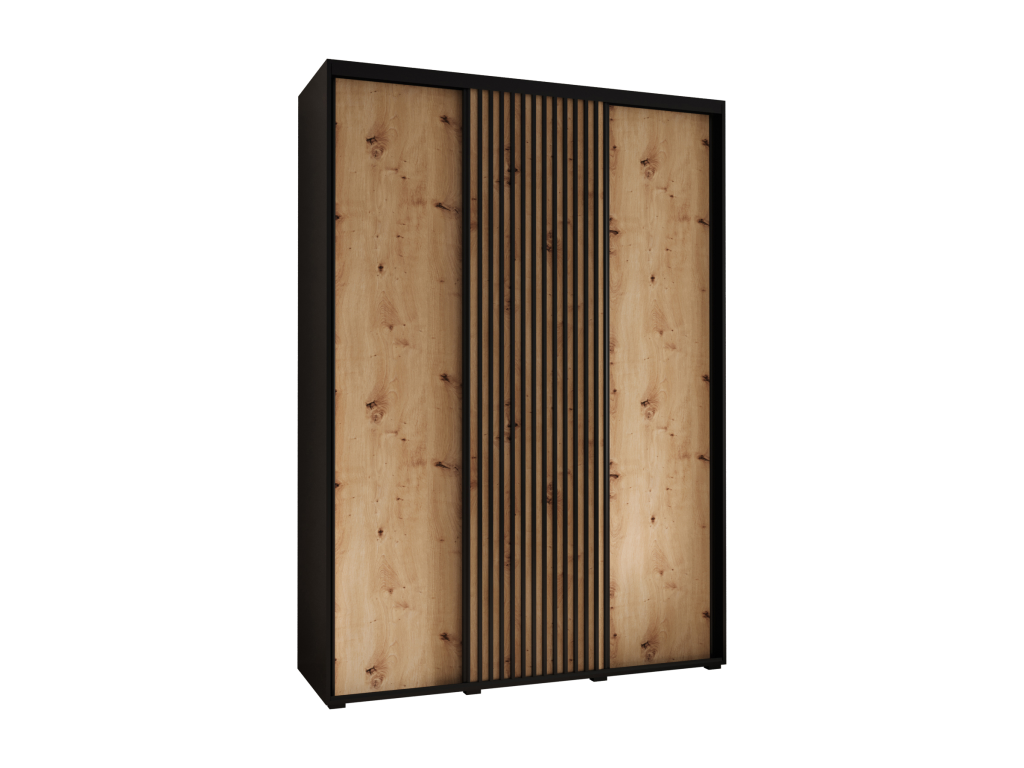 Black Wardrobe, 180 x 45 x 205.2 cm