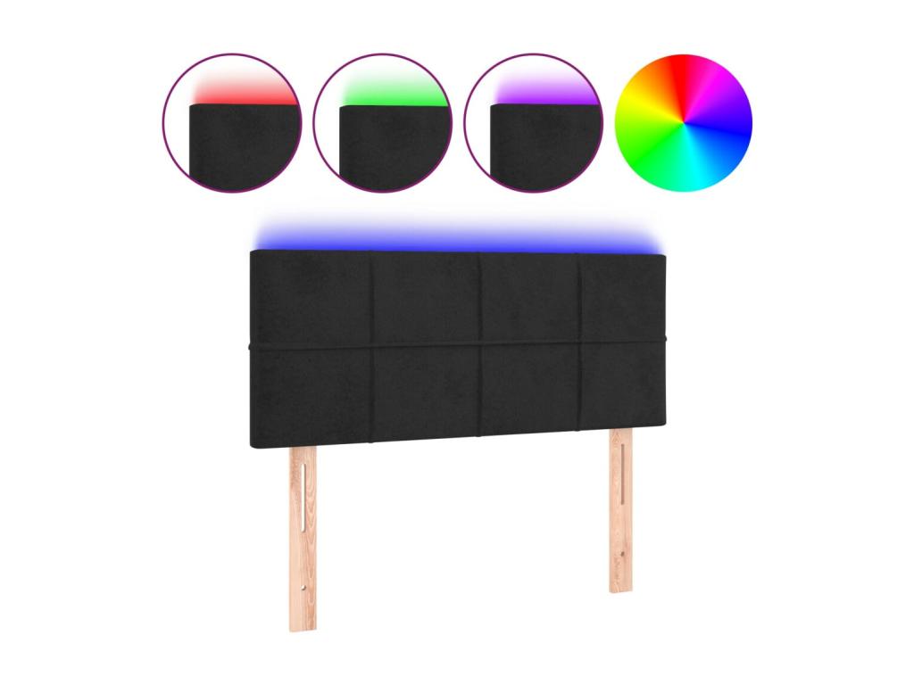 Black Velvet Bed, 100 x 5 x 78 cm