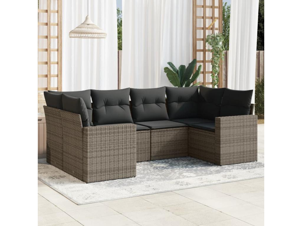 Gray Woven Resin Wicker Outdoor Furniture Set - dlz1766575109034