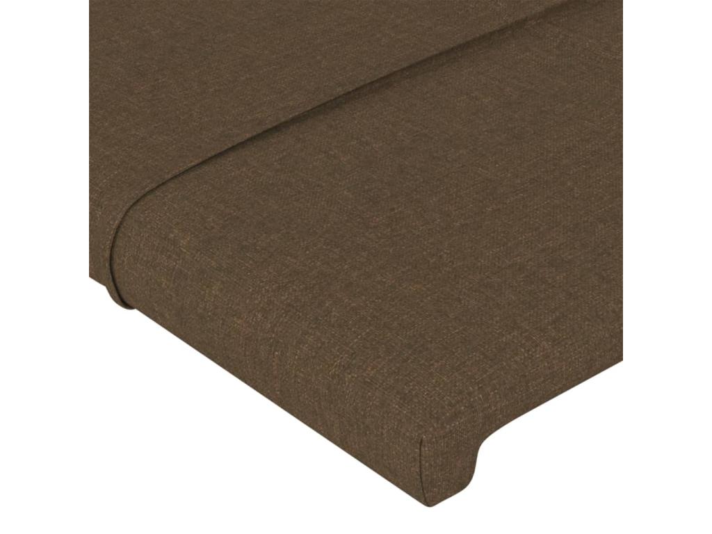Brown Fabric Bed, 83 x 16 x 118 cm