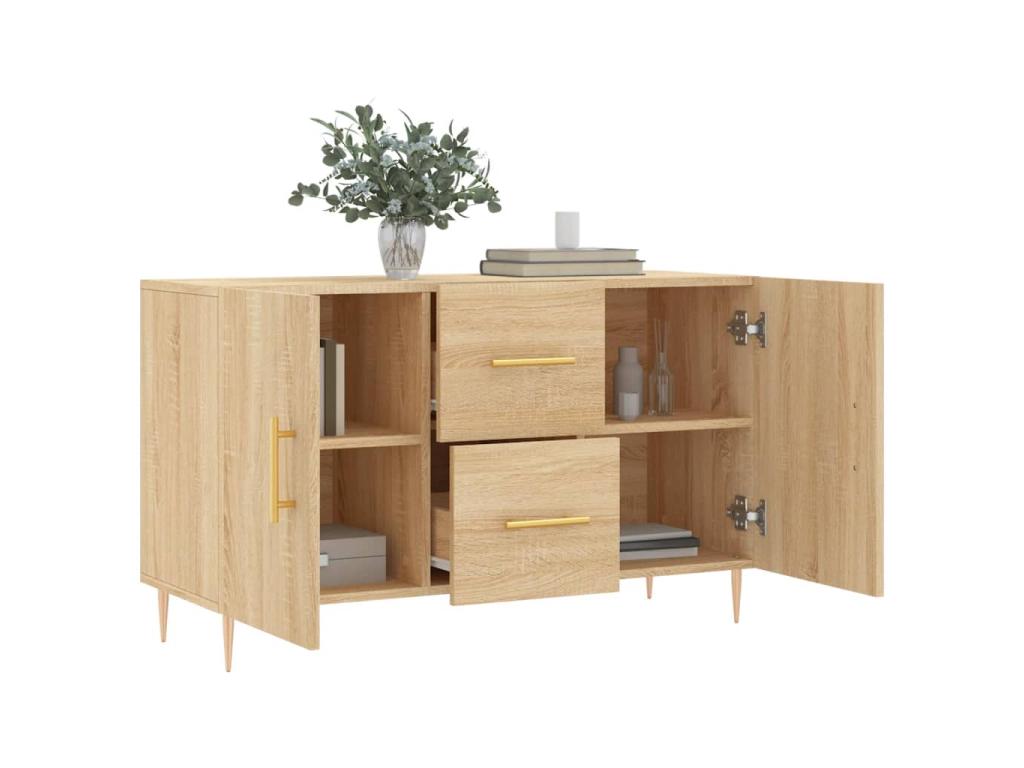 Brown Engineered Wood Sideboard, 100 x 36 x 60 cm