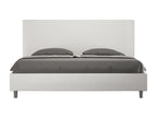 White Faux Leather Bed, 180 x 200 cm