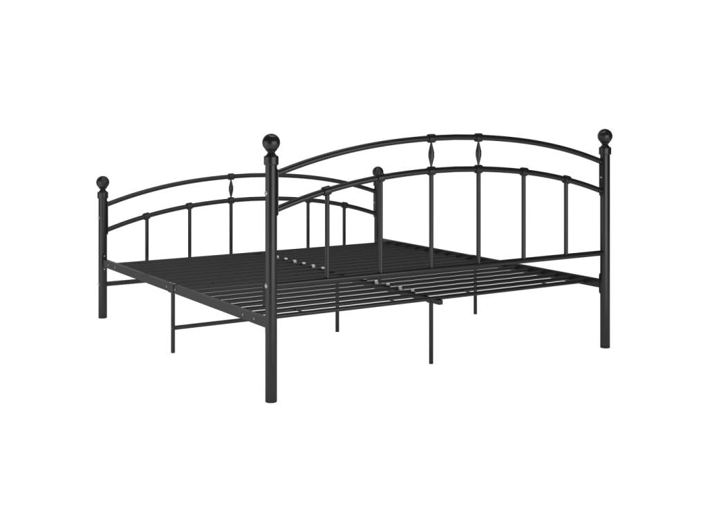 Black Metal Bed, 200 x 200 cm