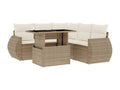Beige Woven Resin Wicker Outdoor Furniture Set - dlz1766575139041