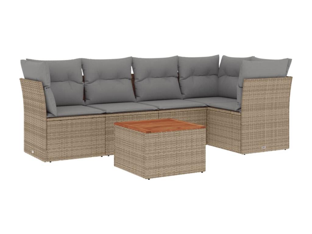 Beige Woven Resin Wicker Outdoor Furniture Set - dlz1766575624995