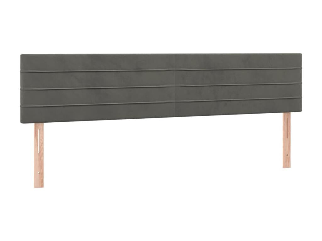 Gray Velvet Bed, 100 x 5 x 78 cm