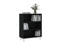 Black Engineered Wood Bookcase, 69.5 x 32.5 x 90 cm