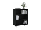 Black Engineered Wood Bookcase, 69.5 x 32.5 x 90 cm