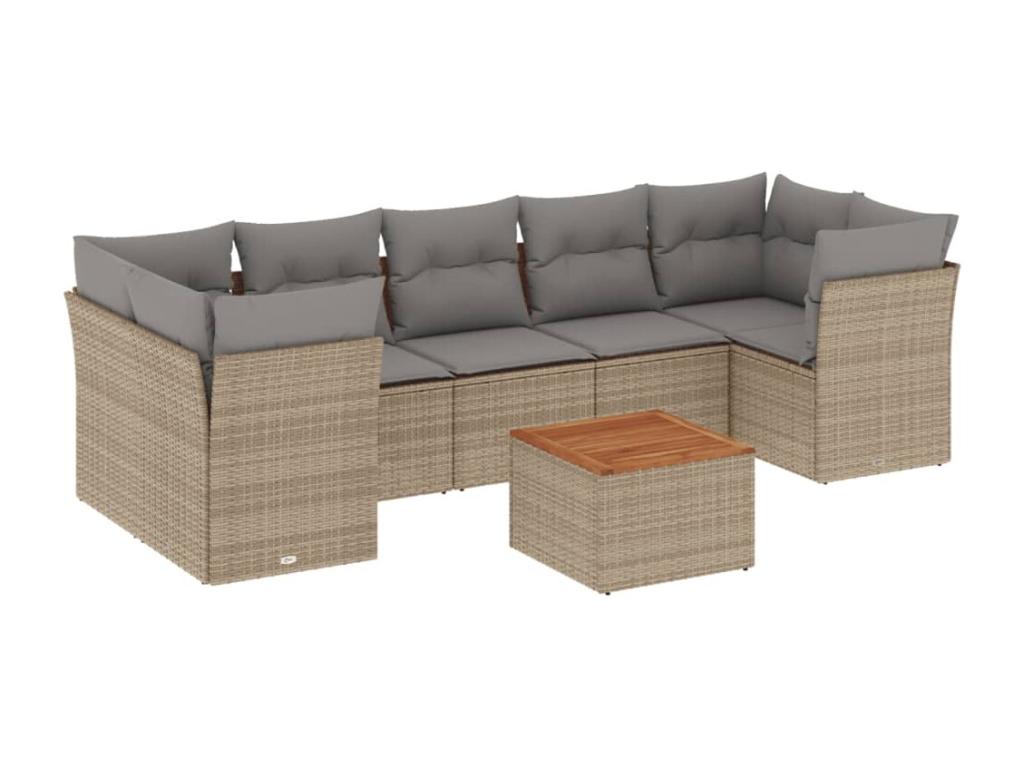 Beige Woven Resin Wicker Outdoor Furniture Set - dlz1766575543652