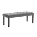 Porthos Home Gil Fabric Upholstered Accent Bench with Rubberwood Legs
