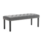 Porthos Home Gil Fabric Upholstered Accent Bench with Rubberwood Legs