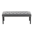 Porthos Home Gil Fabric Upholstered Accent Bench with Rubberwood Legs