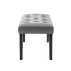 Porthos Home Gil Fabric Upholstered Accent Bench with Rubberwood Legs