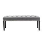 Porthos Home Gil Fabric Upholstered Accent Bench with Rubberwood Legs