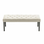 Porthos Home Gil Fabric Upholstered Accent Bench with Rubberwood Legs
