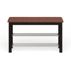 Porch & Den Champa Metal and Wood Shoe Rack Bench
