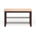 Porch & Den Champa Metal and Wood Shoe Rack Bench