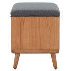 SAFAVIEH Home Collection Solo Open Shelf Bench W/ Cushion - 20 W x 15 D x 18 H