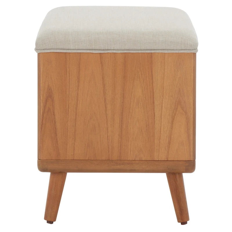 SAFAVIEH Home Collection Solo Open Shelf Bench W/ Cushion - 20 W x 15 D x 18 H