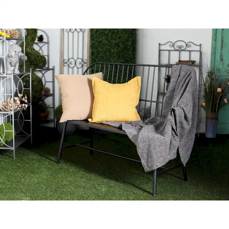 Iron Traditional Outdoor Bench 38 x 48 x 19