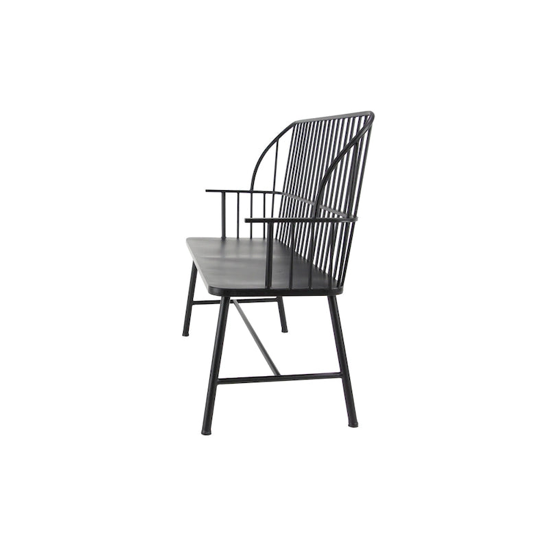 Iron Traditional Outdoor Bench 38 x 48 x 19