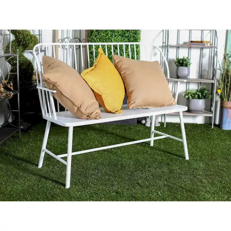 Iron Traditional Outdoor Bench 38 x 48 x 19