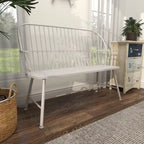 Iron Traditional Outdoor Bench 38 x 48 x 19
