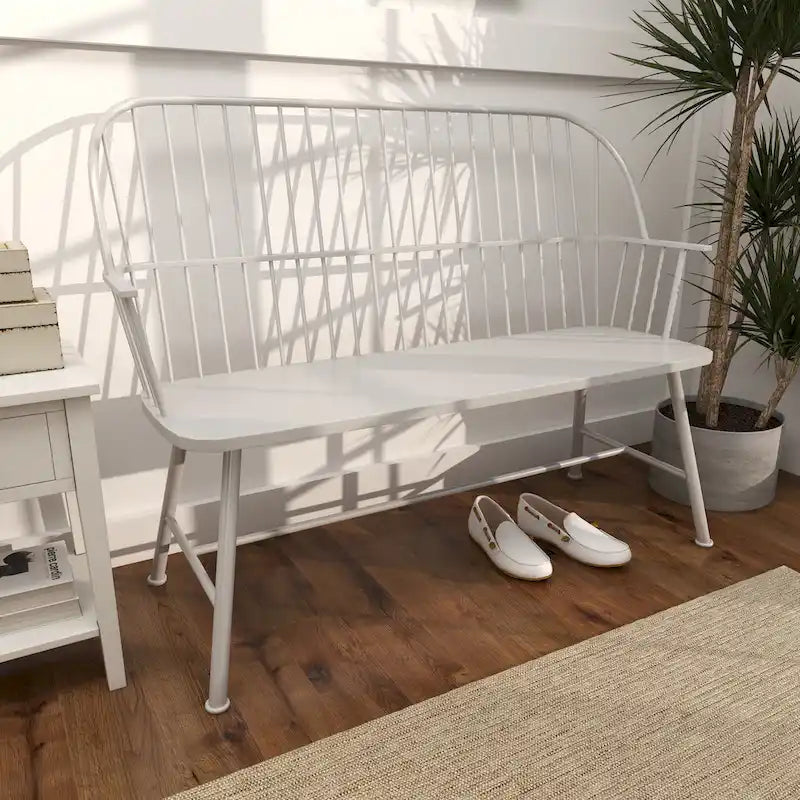 Iron Traditional Outdoor Bench 38 x 48 x 19