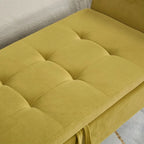 Easy to Assemble Velvet Bed Bench with Storage Luxurious Style