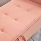 Easy to Assemble Velvet Bed Bench with Storage Luxurious Style