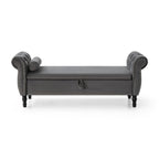 63 Velvet Multifunctional Storage Rectangular Sofa Stool