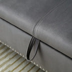 63 Velvet Multifunctional Storage Rectangular Sofa Stool