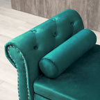 63 Velvet Multifunctional Storage Rectangular Sofa Stool