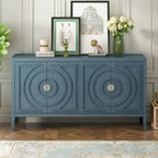 Retro Sideboarddoor with Circular Groove Design Round Metal Door Handle