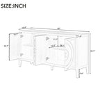 Retro Sideboarddoor with Circular Groove Design Round Metal Door Handle