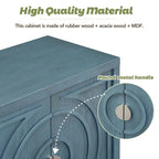 Retro Sideboarddoor with Circular Groove Design Round Metal Door Handle