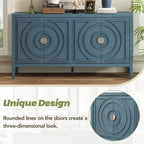 Retro Sideboarddoor with Circular Groove Design Round Metal Door Handle