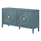 Retro Sideboarddoor with Circular Groove Design Round Metal Door Handle