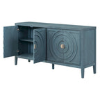 Retro Sideboarddoor with Circular Groove Design Round Metal Door Handle