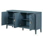 Retro Sideboarddoor with Circular Groove Design Round Metal Door Handle