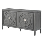 Retro Sideboarddoor with Circular Groove Design Round Metal Door Handle