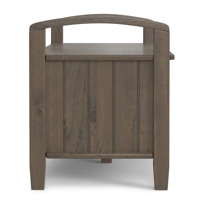 WYNDENHALL Rowan SOLID WOOD 44 inch Wide Transitional Entryway Storage Bench in Smoky Brown - 18d x 44 w x 22h