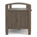 WYNDENHALL Rowan SOLID WOOD 44 inch Wide Transitional Entryway Storage Bench in Smoky Brown - 18d x 44 w x 22h