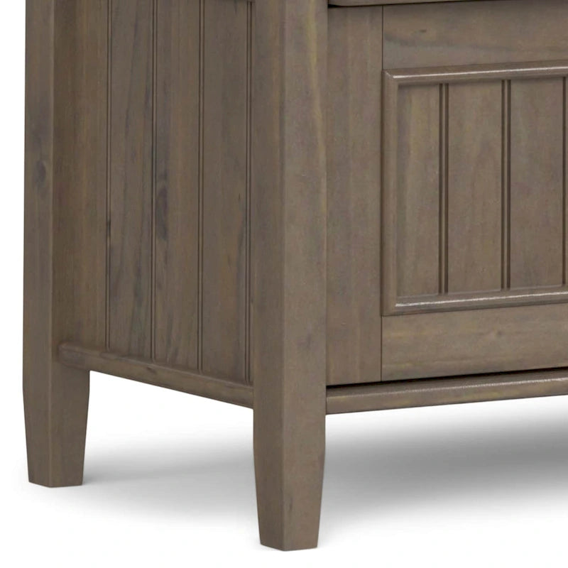 WYNDENHALL Rowan SOLID WOOD 44 inch Wide Transitional Entryway Storage Bench in Smoky Brown - 18d x 44 w x 22h