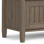 WYNDENHALL Rowan SOLID WOOD 44 inch Wide Transitional Entryway Storage Bench in Smoky Brown - 18d x 44 w x 22h