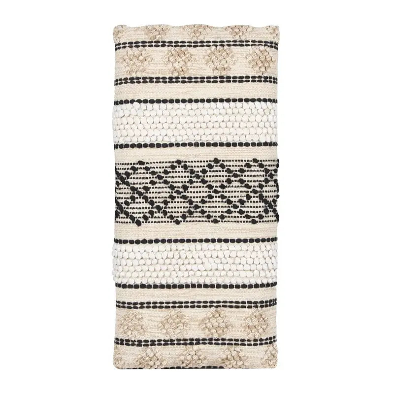 HERAT ORIENTAL Handmade Cotton Upholstered Cabinet Doors Storage Bench - 14x17x30